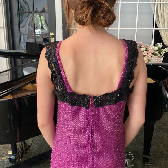 Custom made purple and black flapper dress for a show. - Picture 2 of 8